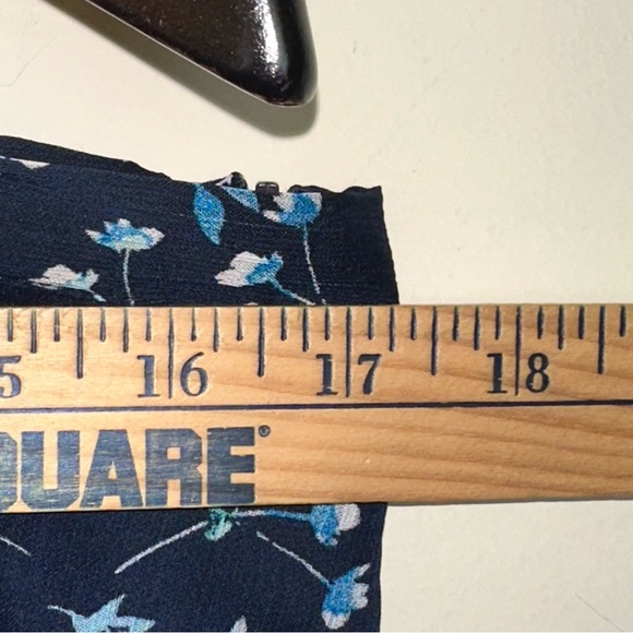 Banana Republic Factory Women's Size 14 Blue Floral Mini Skirt Lined Zipper Y2K - Picture 10 of 13